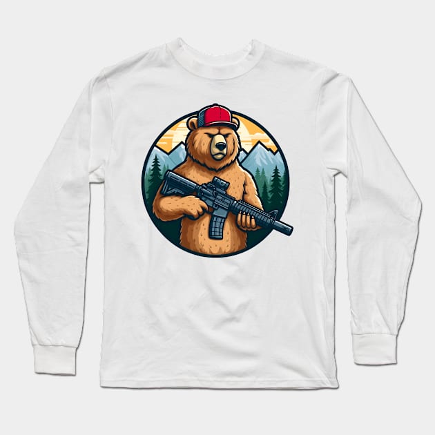 Grizzly Tactical Long Sleeve T-Shirt by Rawlifegraphic